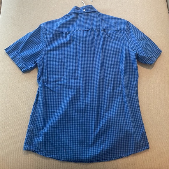 Short Sleeve Blue Flannel Button-Down - Picture 3 of 3